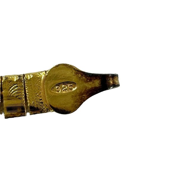 Technibond Fringe Collar Choker Necklace 14K Gold on Sterling Silver Made Italy - Picture 8 of 11